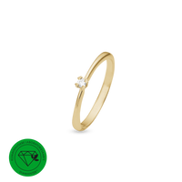 Mary Ring 8 Karat Guld Med 0,03ct W/VS Labgrown Diamant