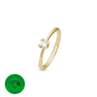 Mary Ring 8 Karat Guld Med 0,20ct W/VS Labgrown Diamant