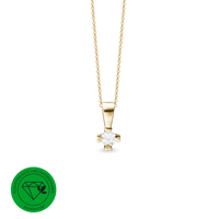 Mary Vedhæng 8 Karat Guld Med 0,20ct W/VS Labgrown Diamant