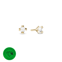 Mary Ørestikker 8 Karat Guld Med 2x0,20ct W/VS Labgrown Diamant