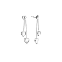 SØLV ØREHÆNGER M/STIK HJERTE