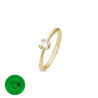 Mary Ring 14 Karat Guld Med 0,25ct W/VS Labgrown Diamant