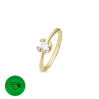 Mary Ring 14 Karat Guld Med 0,75ct W/VS Labgrown Diamant