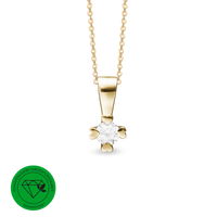 Mary Vedhæng 14 Karat Guld Med 1,00ct W/VS Labgrown Diamant