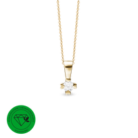 Mary Vedhæng 14 Karat Guld Med 0,25ct W/VS Labgrown Diamant