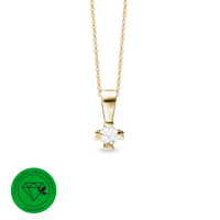 Mary Vedhæng 14 Karat Guld Med 0,40ct W/VS Labgrown Diamant