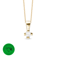 Mary Vedhæng 14 Karat Guld Med 0,75ct W/VS Labgrown Diamant