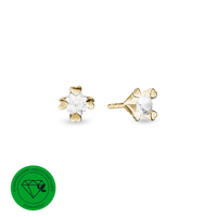 Mary Ørestikker 14 Karat Guld Med 2x0,75ct W/VS Labgrown Diamant