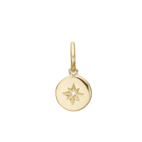 Charm, hanger m/cz, forg sølv