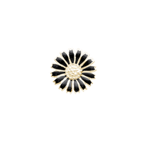 STORY marguerit forgyldt/sort 10mm