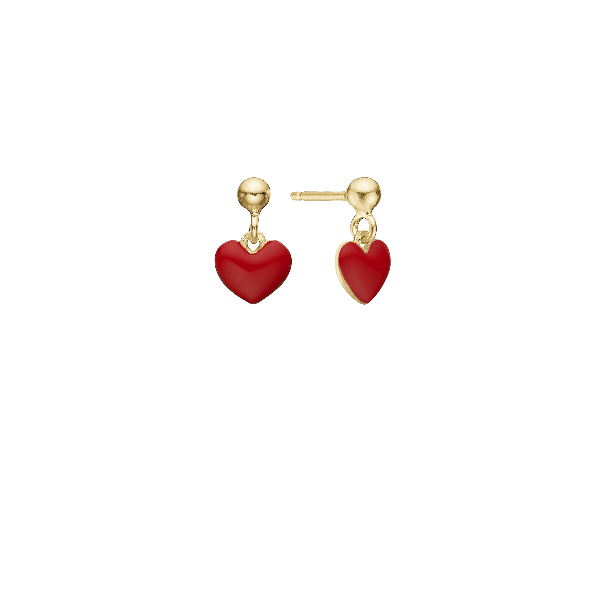 Røde Hjerte øreringe, sølv – AAGAARD JEWELLERY DENMARK