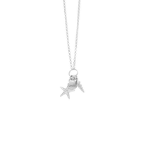 Halskæde med Vedhæng Havet Sterling Sølv 45 cm