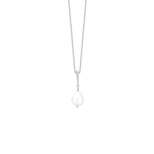 Halskæde, Sparkling Pearls, sølv 45cm