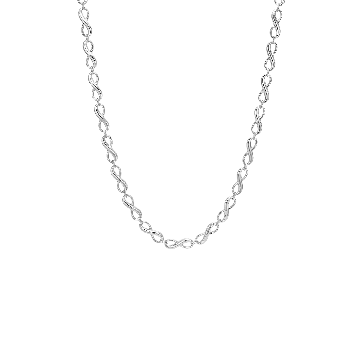 Halskæde Evighedstegn, 45 cm sølv