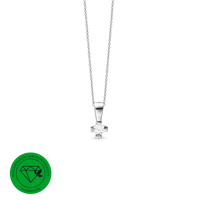 Mary Vedhæng 8 Karat Hvidguld Med 0,10ct W/VS Labgrown Diamant