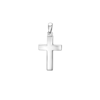 Kors Vedhæng Rhodineret Sterling Sølv 16 x 23,5 mm