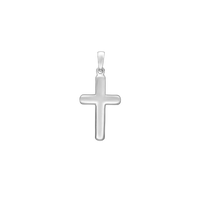 Kors Vedhæng Rhodineret Sterling Sølv 11 x 15,5mm