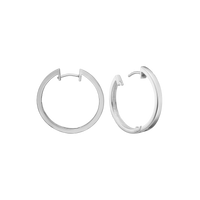 Creoler Rhodineret Sterling Sølv 20 mm Med Vippelås Tråd 3 mm