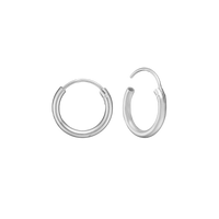 Creoler Rhodineret Sterling Sølv 16 mm Med Vippelås Tråd 2 mm