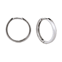 Creoler Rhodineret Sterling Sølv 32 mm Med Vippelås Tråd 2 mm