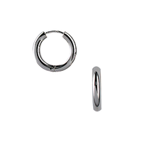 Creoler Rhodineret Sterling Sølv 16 mm Med Vippelås Tråd 2,7 mm