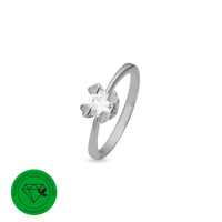 Mary Ring 14 Karat Hvidguld Med 1,00ct W/VS Labgrown Diamant