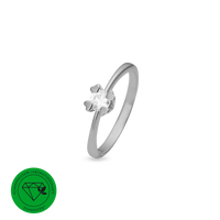 Mary Ring 14 Karat Hvidguld Med 0,40ct W/VS Labgrown Diamant