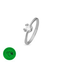 Mary Ring 14 Karat Hvidguld Med 0,50ct W/VS Labgrown Diamant