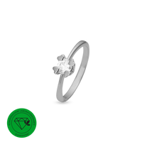 Mary Ring 14 Karat Hvidguld Med 0,75ct W/VS Labgrown Diamant