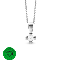 Mary Vedhæng 14 Karat Hvidguld Med 1,00ct W/VS Labgrown Diamant