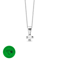 Mary Vedhæng 14 Karat Hvidguld Med 0,25ct W/VS Labgrown Diamant