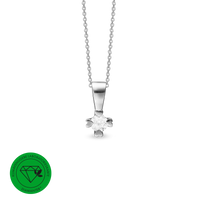 Mary Vedhæng 14 Karat Hvidguld Med 0,40ct W/VS Labgrown Diamant