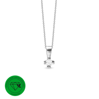 Mary Vedhæng 8 Karat Hvidguld Med 0,20ct W/VS Labgrown Diamant
